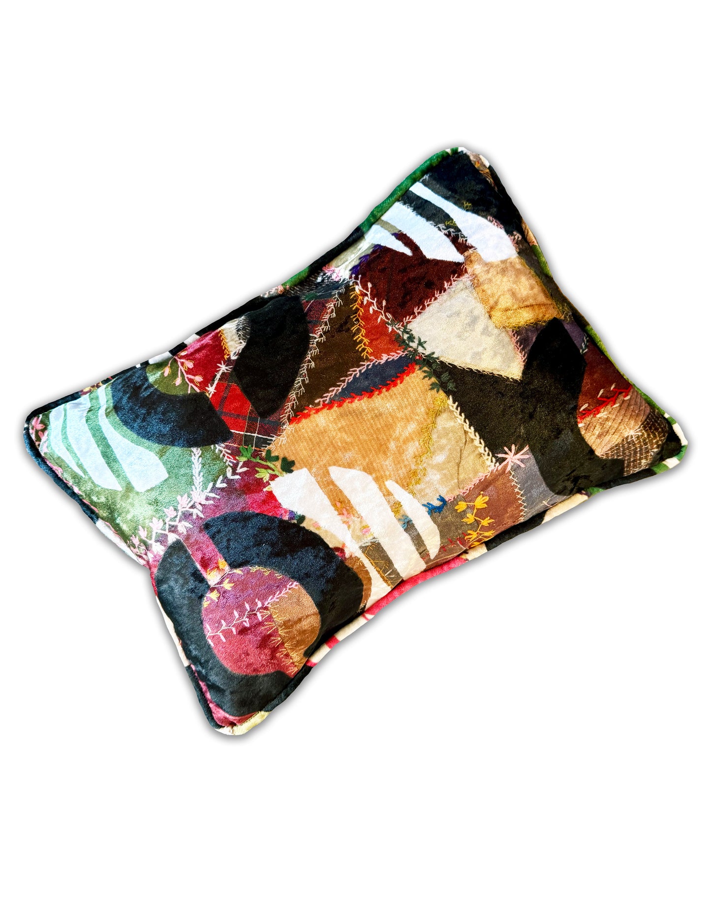 Velvet Circumvent the Traditional Lumbar Decorative Pillow
