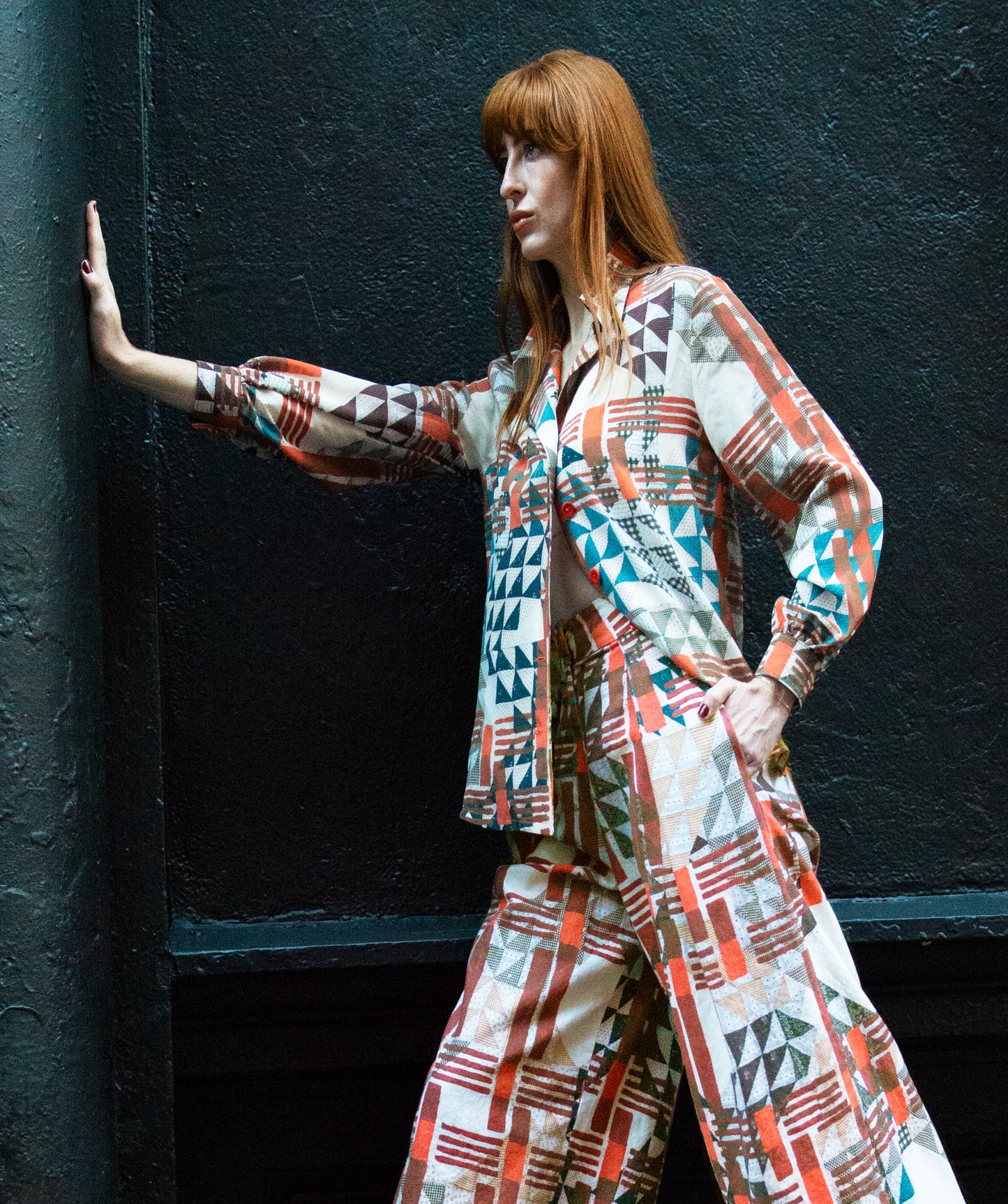 Urban Cross-Over 70's Button Down Blouse