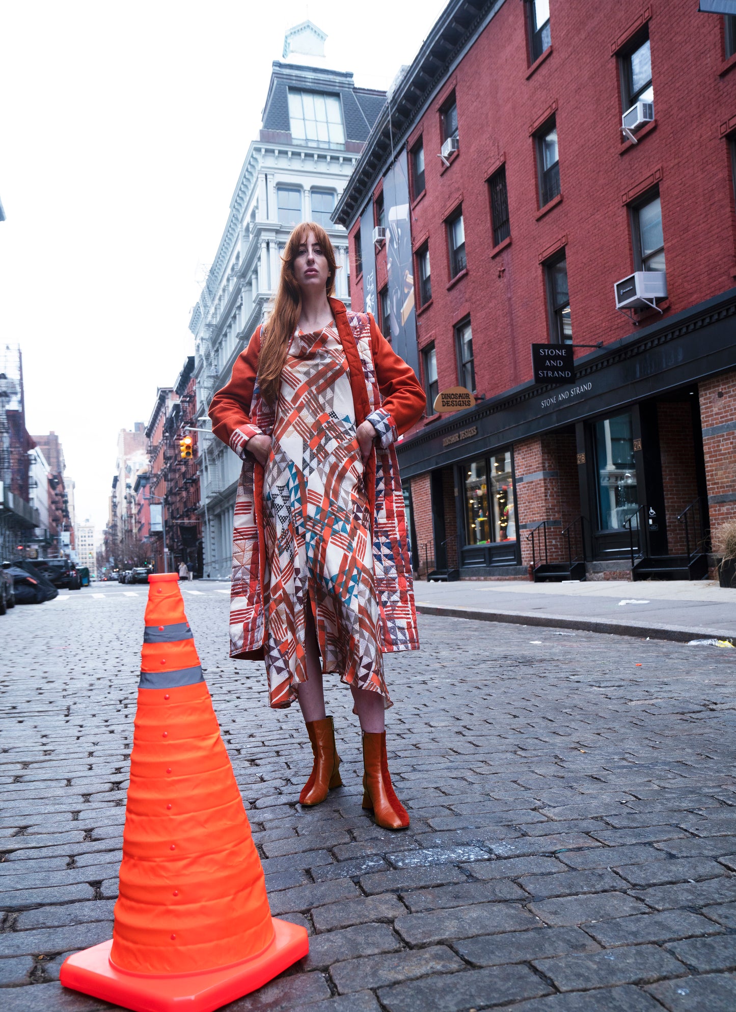 Urban Cross-Over Patchworked Pieced Silk Dress