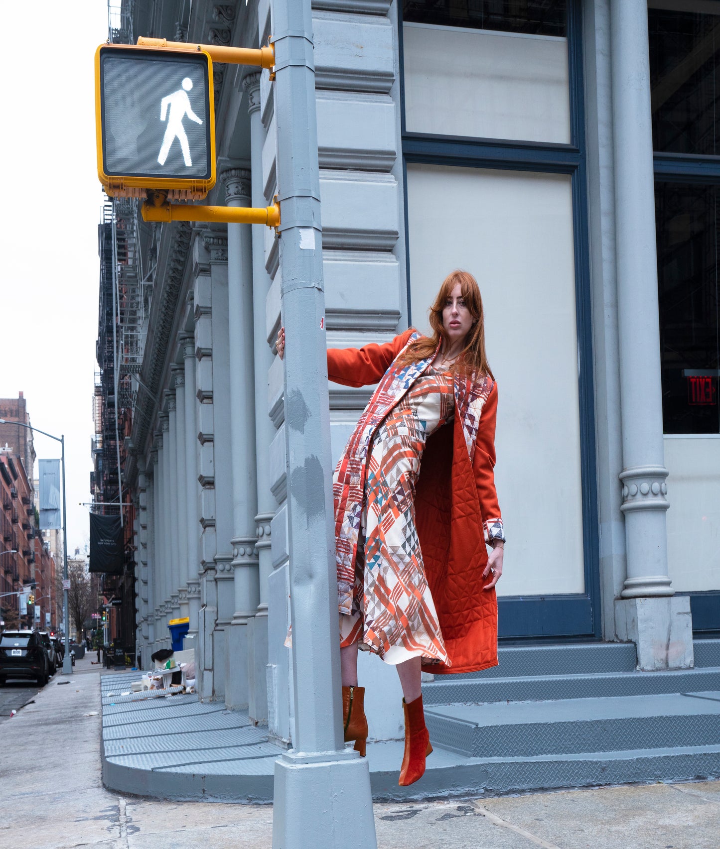 Urban Cross-Over Patchworked Pieced Silk Dress