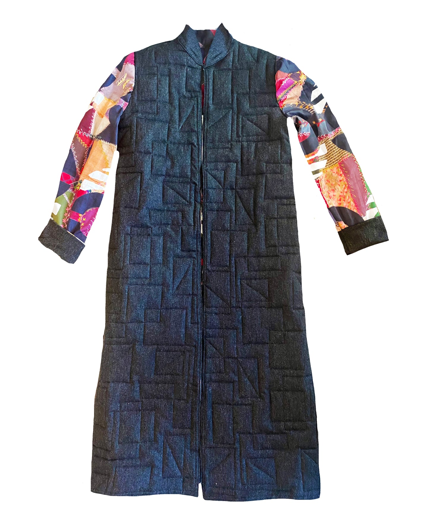 Circumvent the Traditional Reversible- Long Quilted Cashmere Jacket