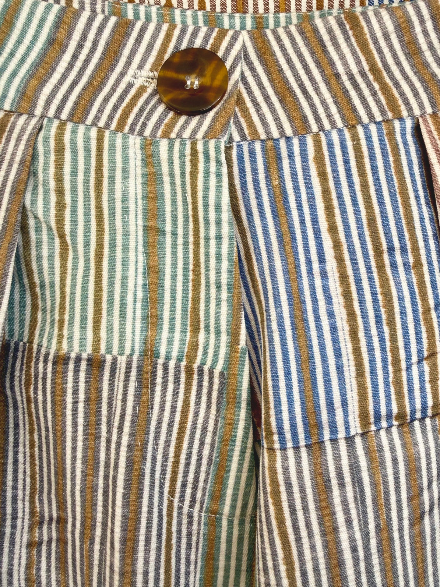 Patternier Ticking Stripe Pleated Pant