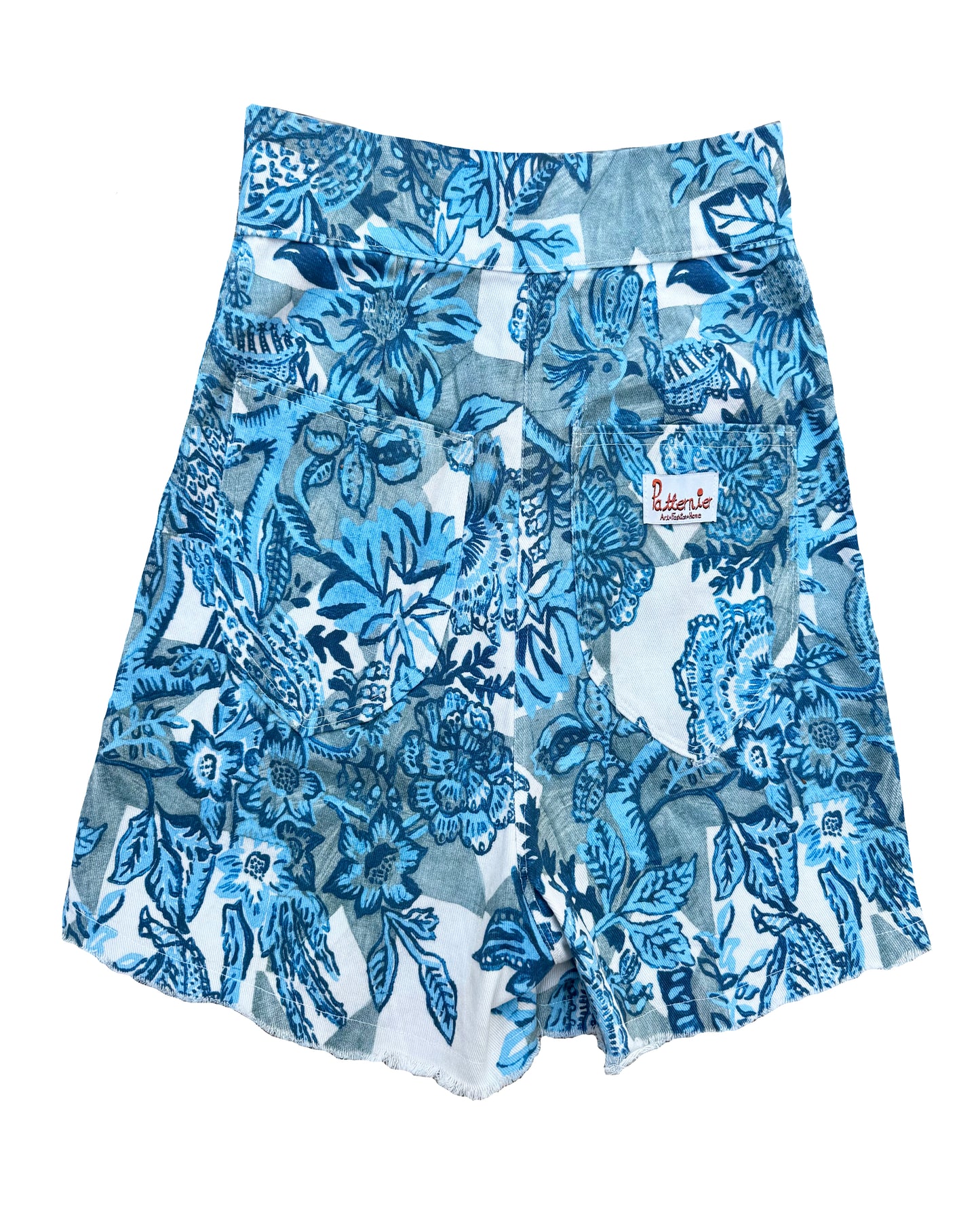 Denim Patternier Jean Short in Whimsiculture Pattern