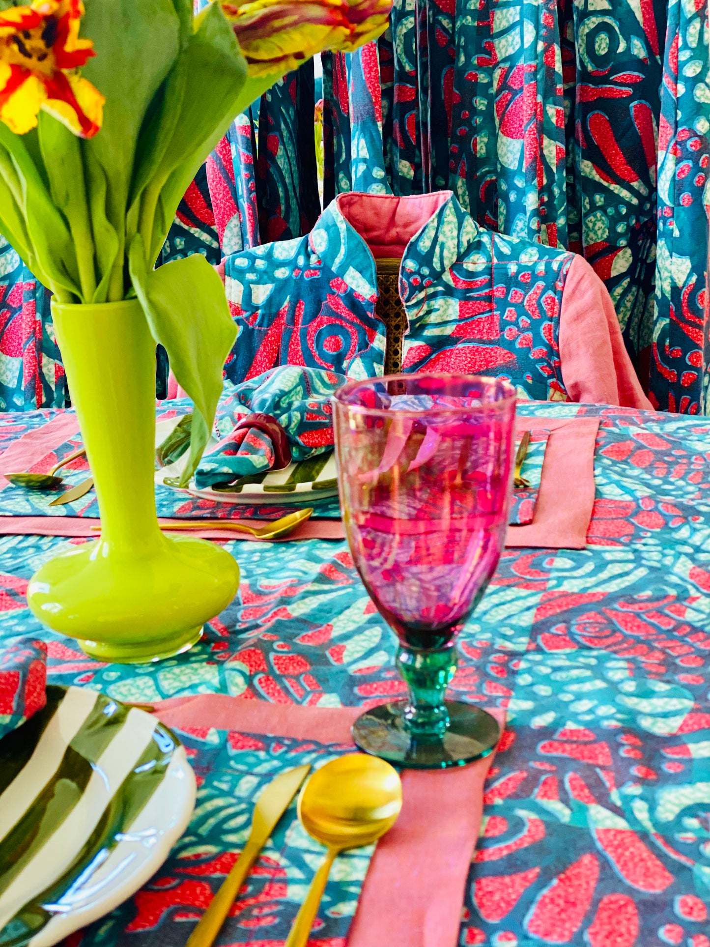 Surrealism in Flight Hem-Stitch Napkin