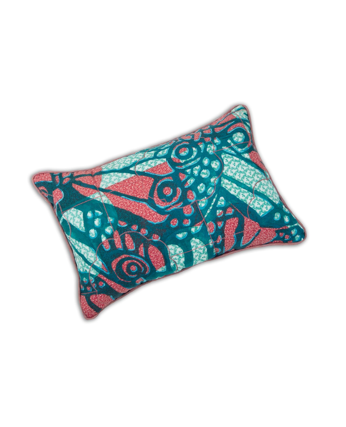 Surrealism in Flight Quilted Lumbar Decorative Pillow