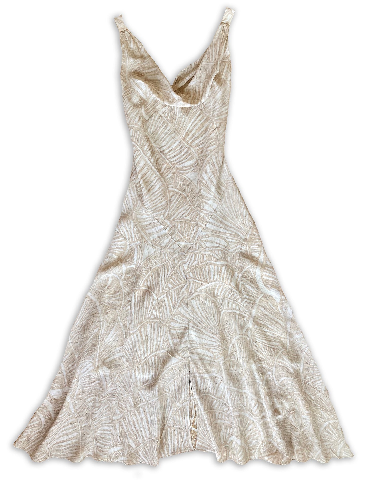 Serene Maximalism Patchworked Pieced Silk Dress