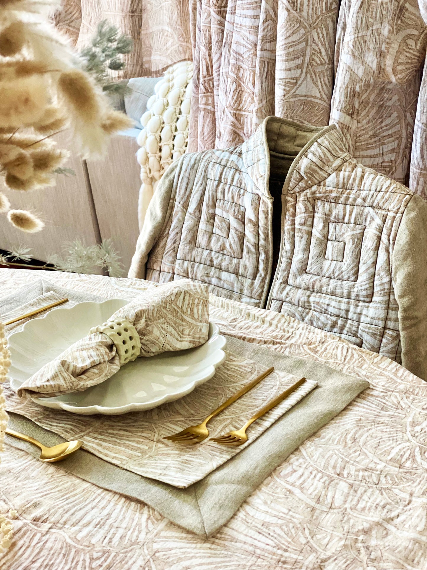 Serene Maximalism Hem-Stitch Napkin