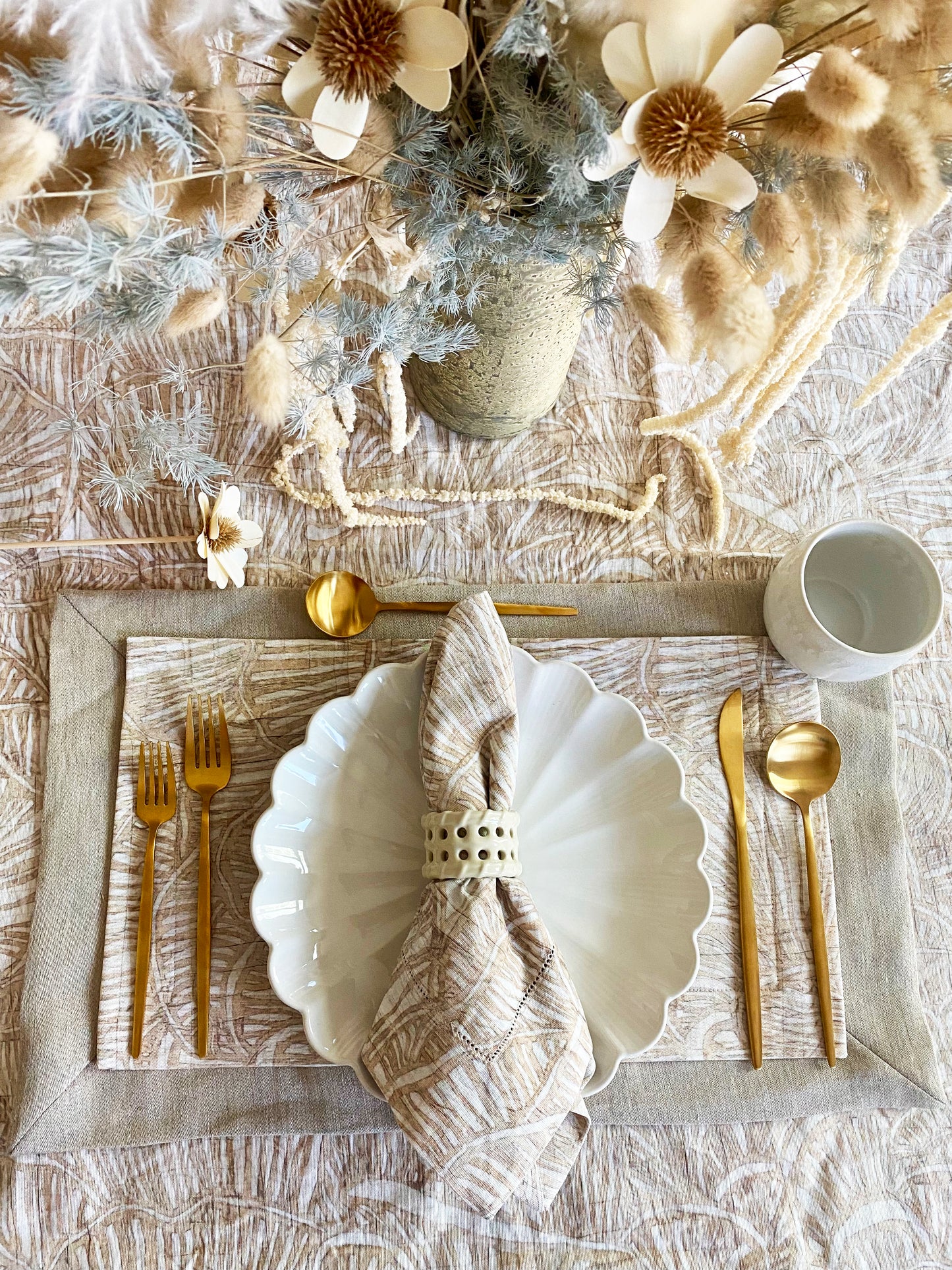 Serene Maximalism Hem-Stitch Napkin
