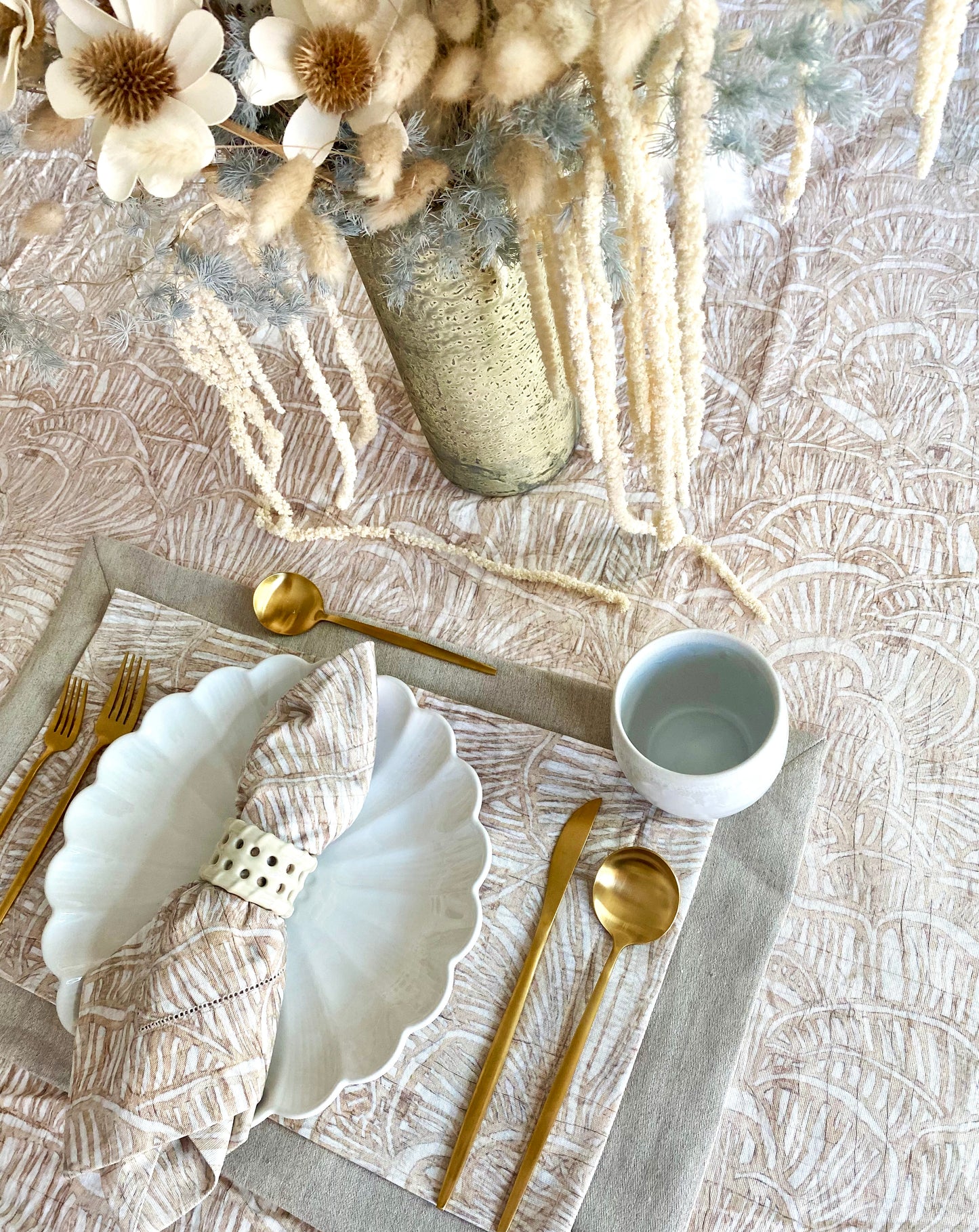 Serene Maximalism Hem-Stitch Napkin