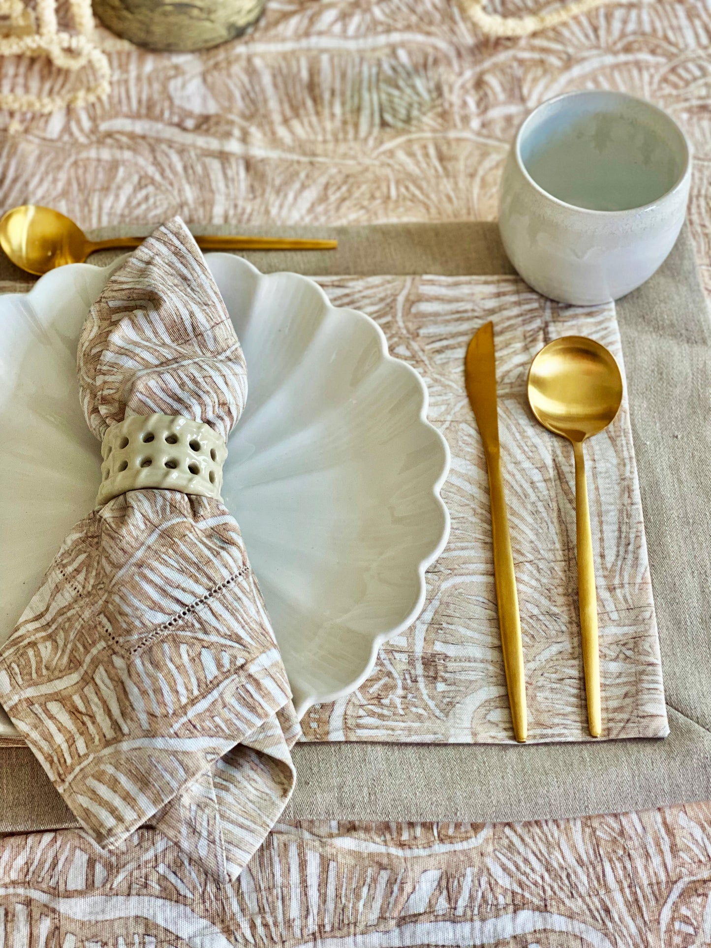 Serene Maximalism Hem-Stitch Napkin