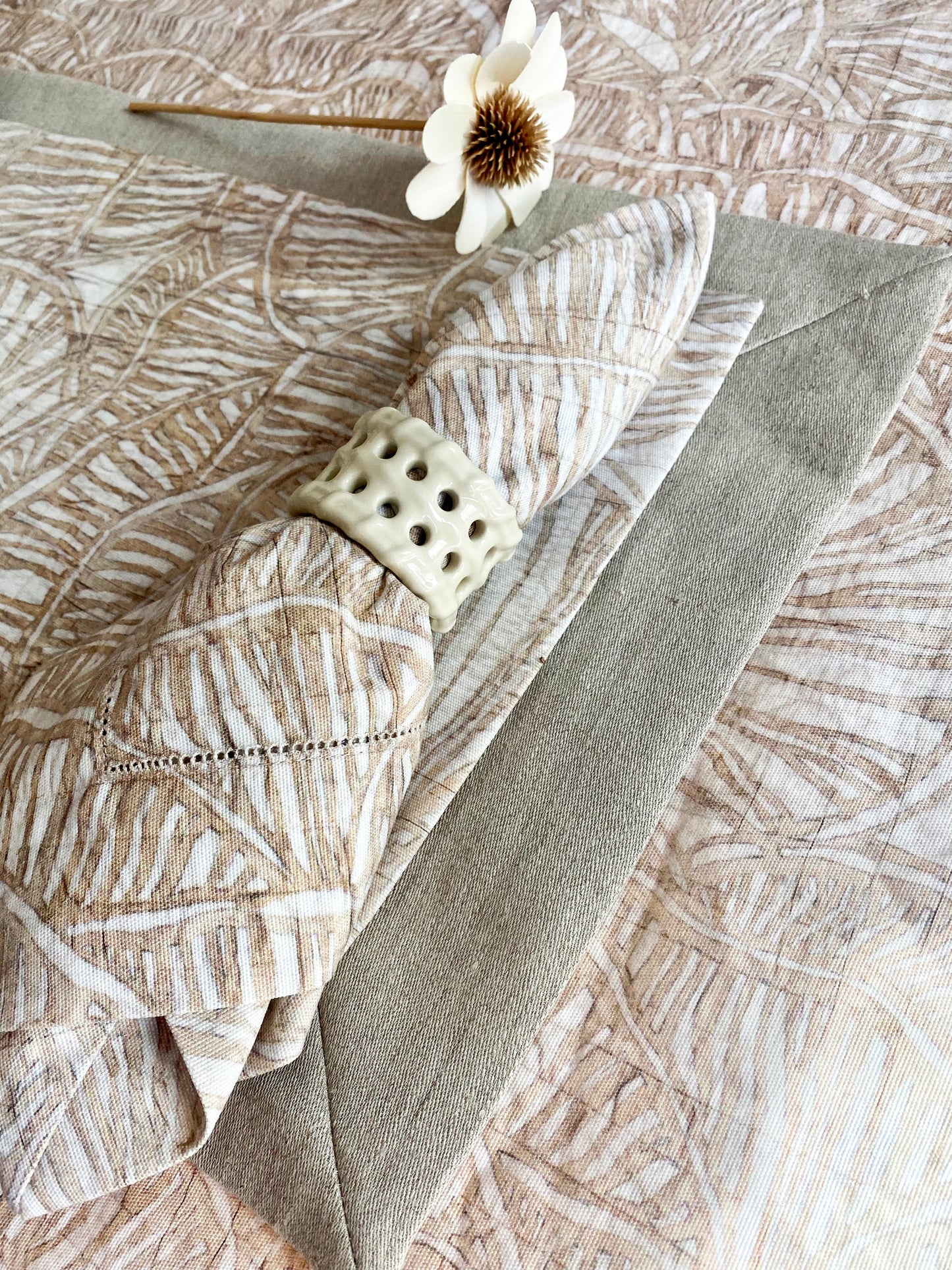 Serene Maximalism Hem-Stitch Napkin