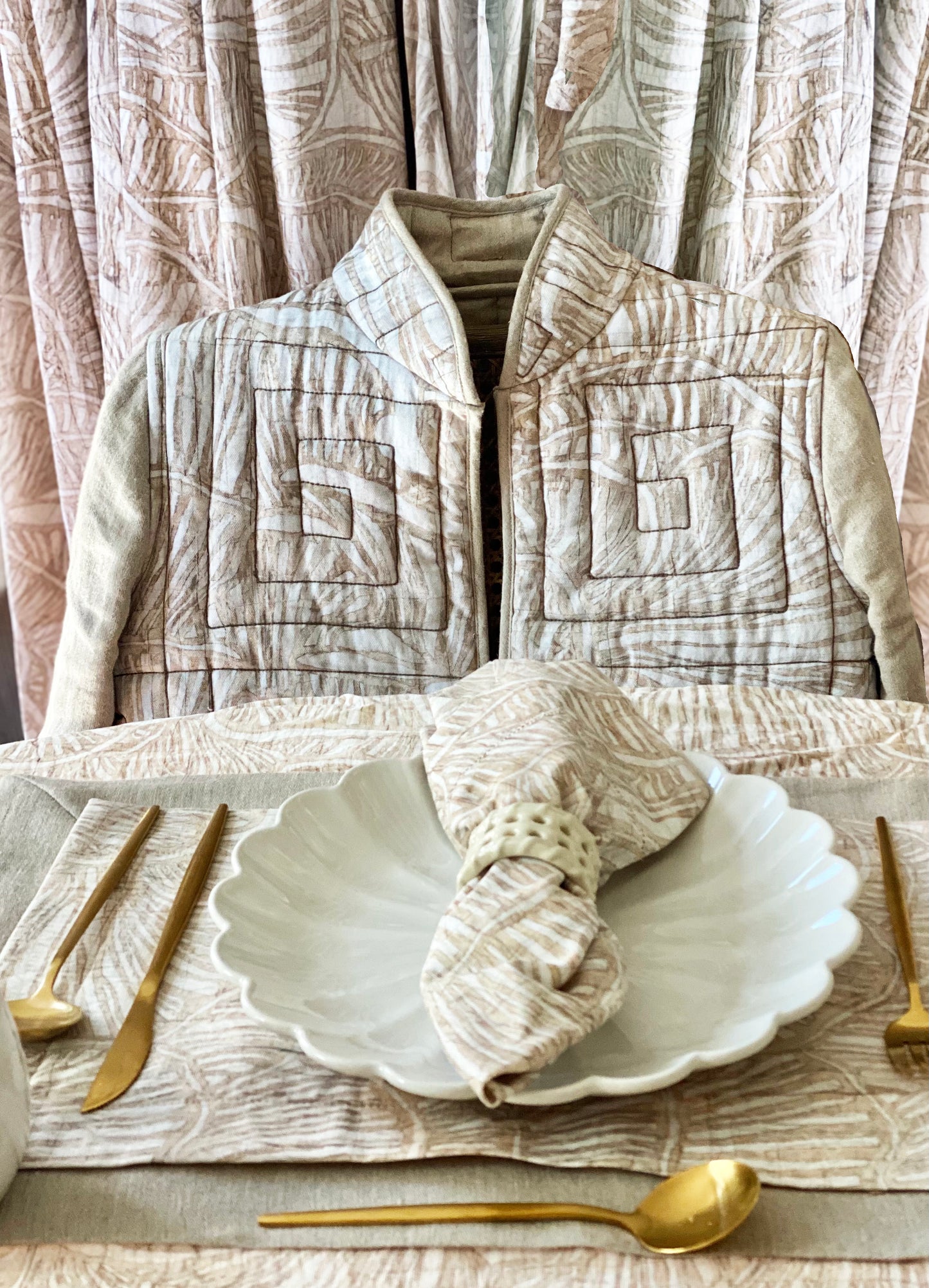 Serene Maximalism Hem-Stitch Napkin