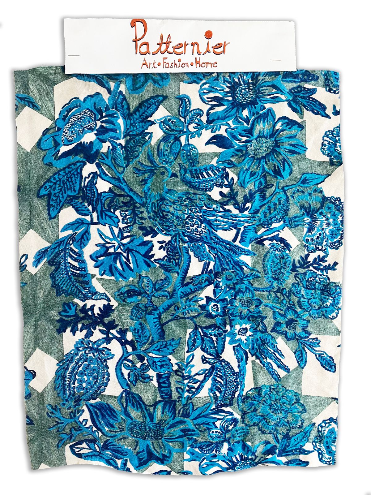 Whimsiculture in Medium Scale on Silk Twill
