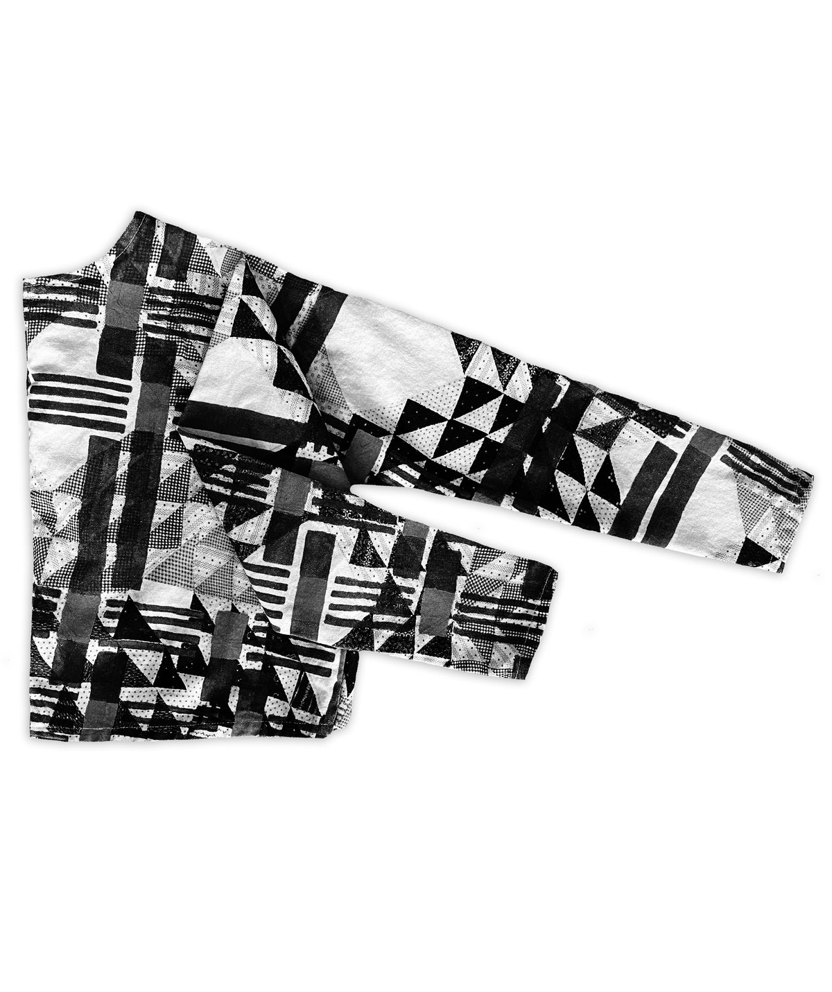 Urban Cross-Over Dolman Sleeve Blouse Black & White