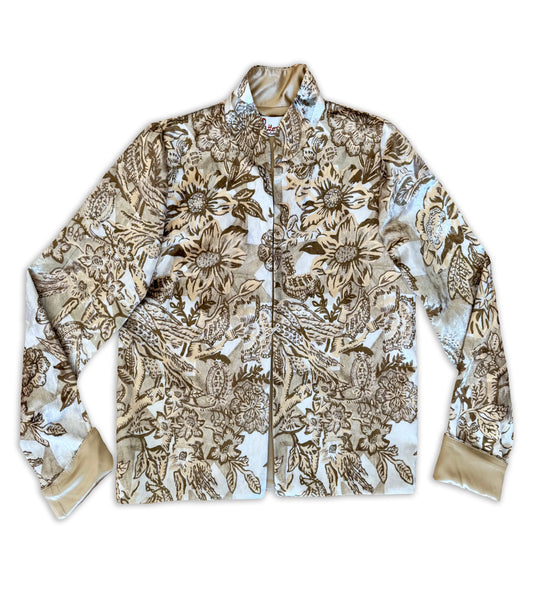 Whimsiculture Camel Sepia Velvet Jacket