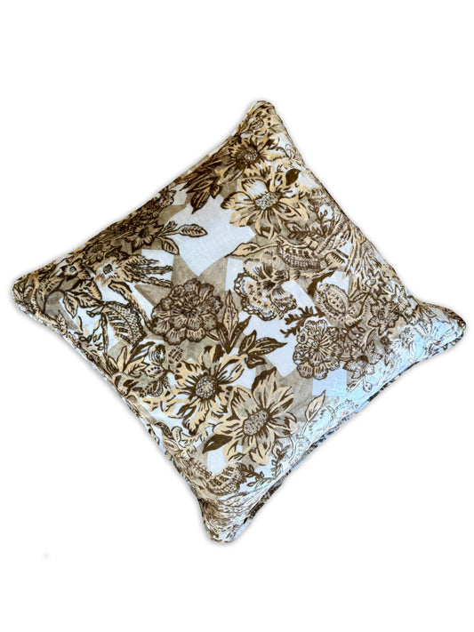 Velvet Whimsiculture Camel Sepia Colorway Decorative Pillow