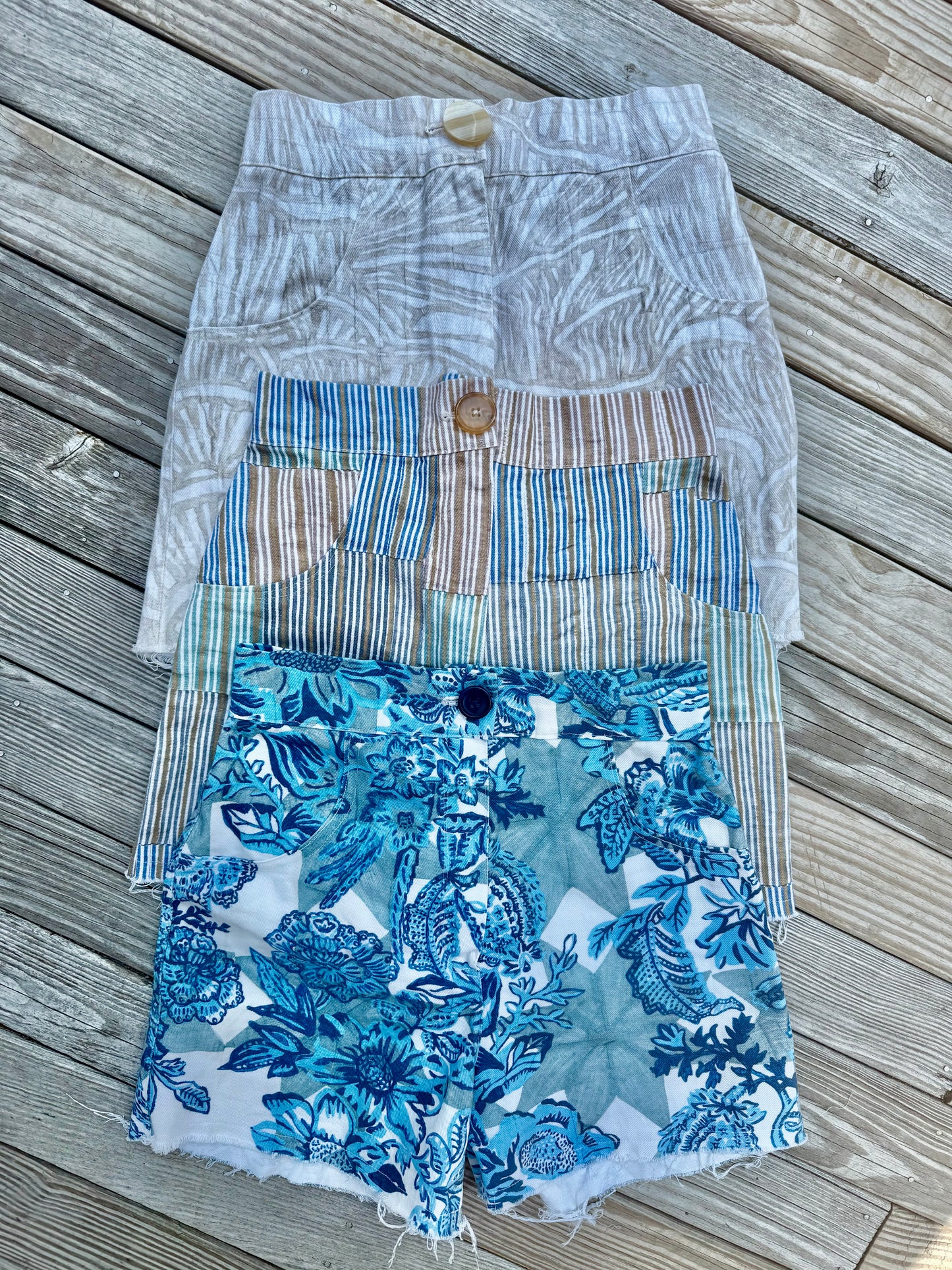 Denim Patternier Jean Short in Serene Maximalism Pattern
