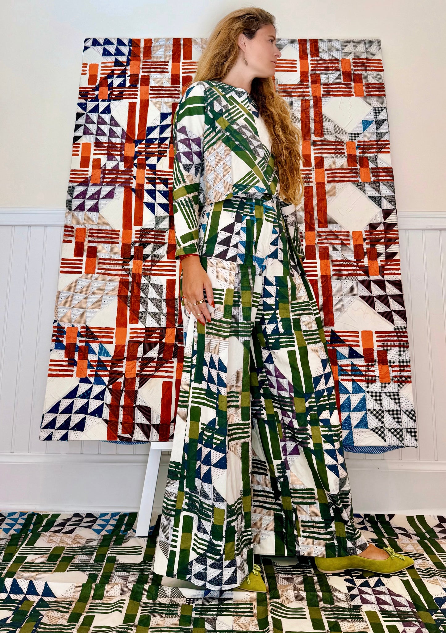 Urban Cross-Over Forest Green Dolman Sleeve Blouse