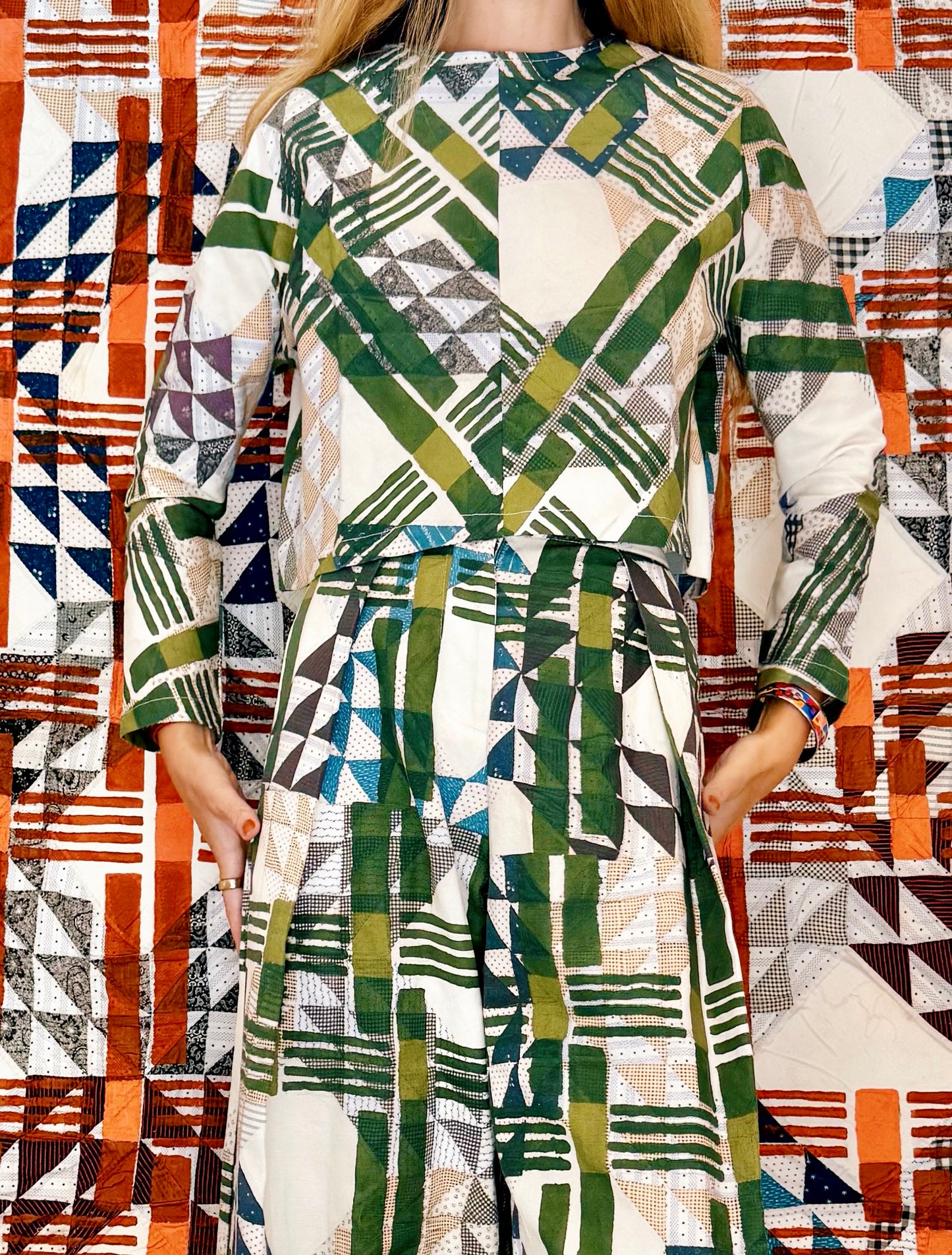 Urban Cross-Over Forest Green Dolman Sleeve Blouse