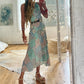 Patternier Ticking Stripe Patchworked Pieced Silk Bias Dress