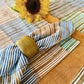 Patternier Ticking Stripe Hem-Stitch Napkin