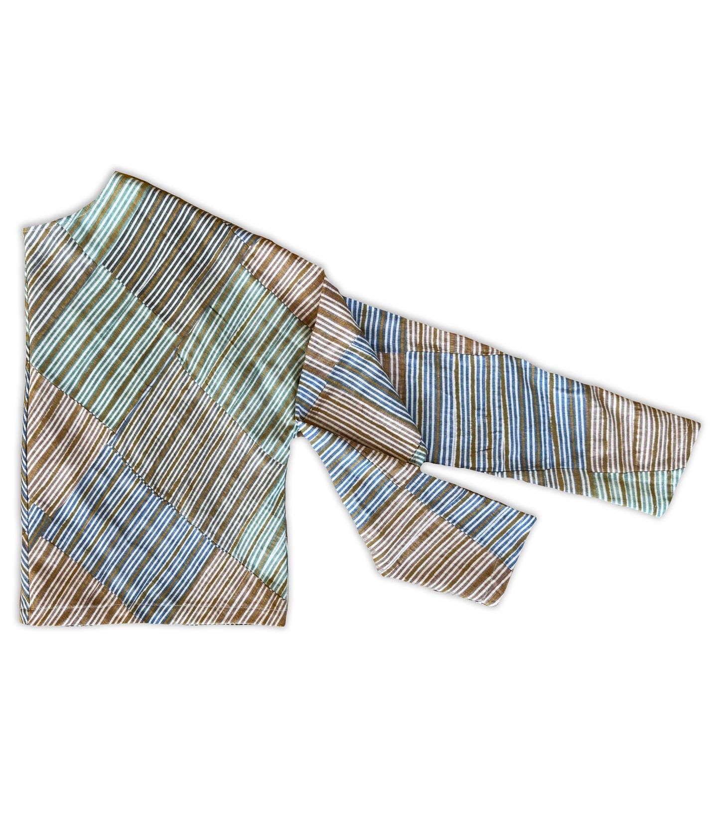 Patternier Ticking Stripe Dolman Sleeve Blouse