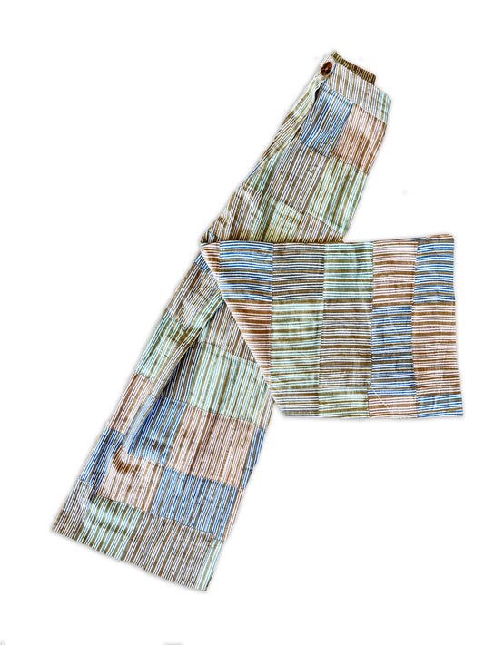 Patternier Ticking Stripe Pleated Pant