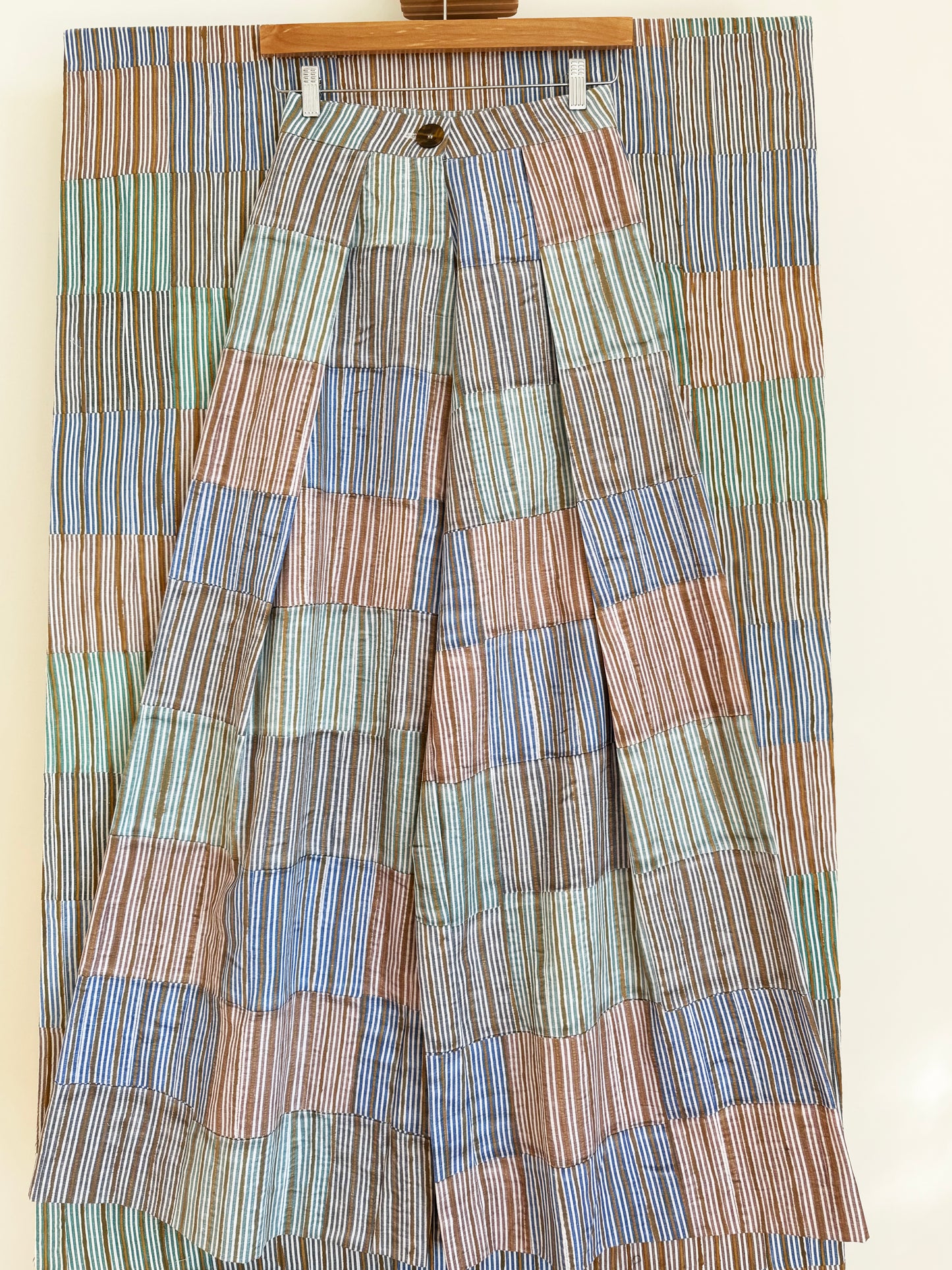 Patternier Ticking Stripe Pleated Pant