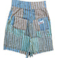 Denim Patternier Jean Short in Ticking Stripe Pattern