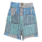 Denim Patternier Jean Short in Ticking Stripe Pattern