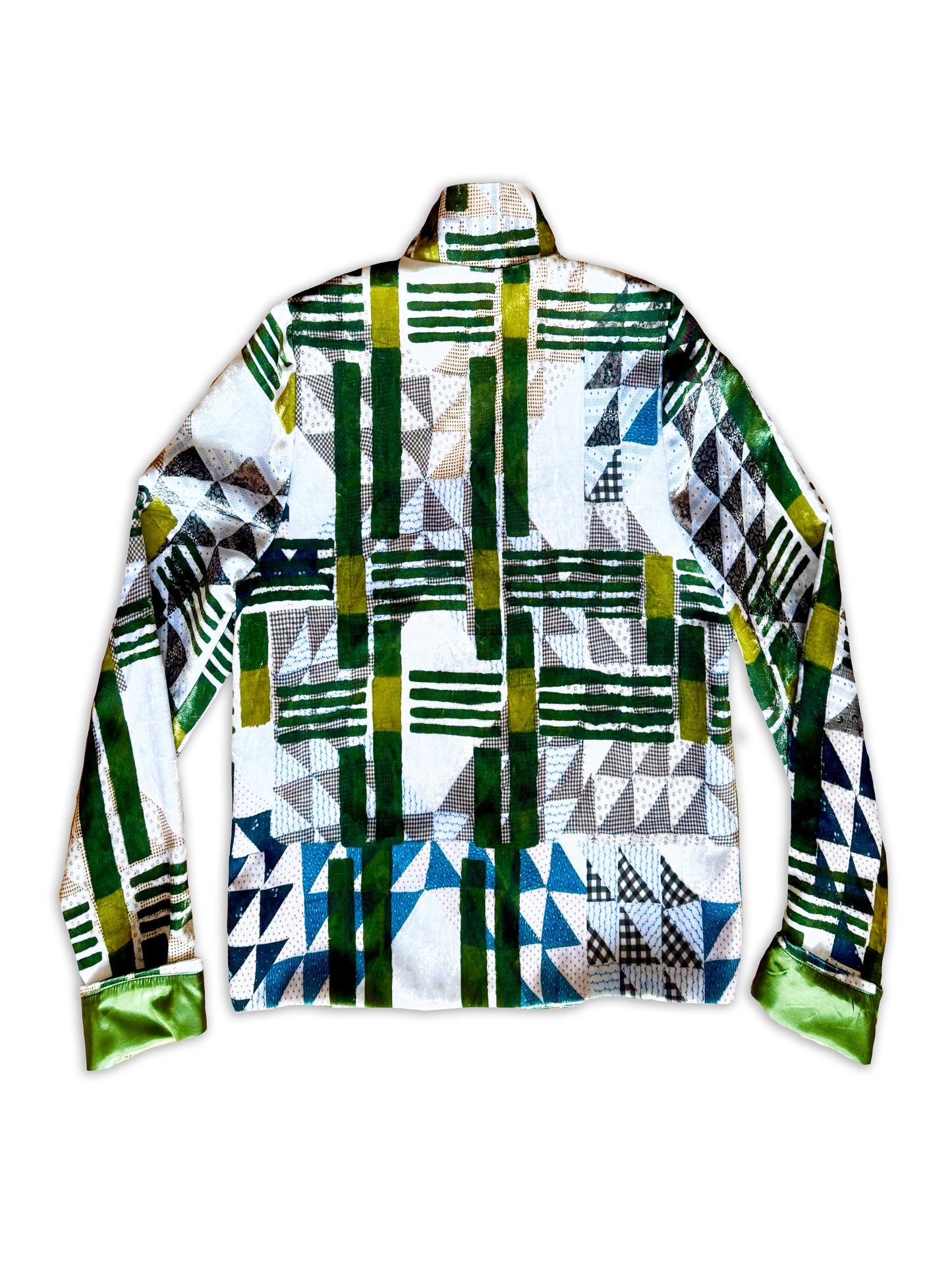 Urban Cross-Over in Forest Greens Velvet Jacket