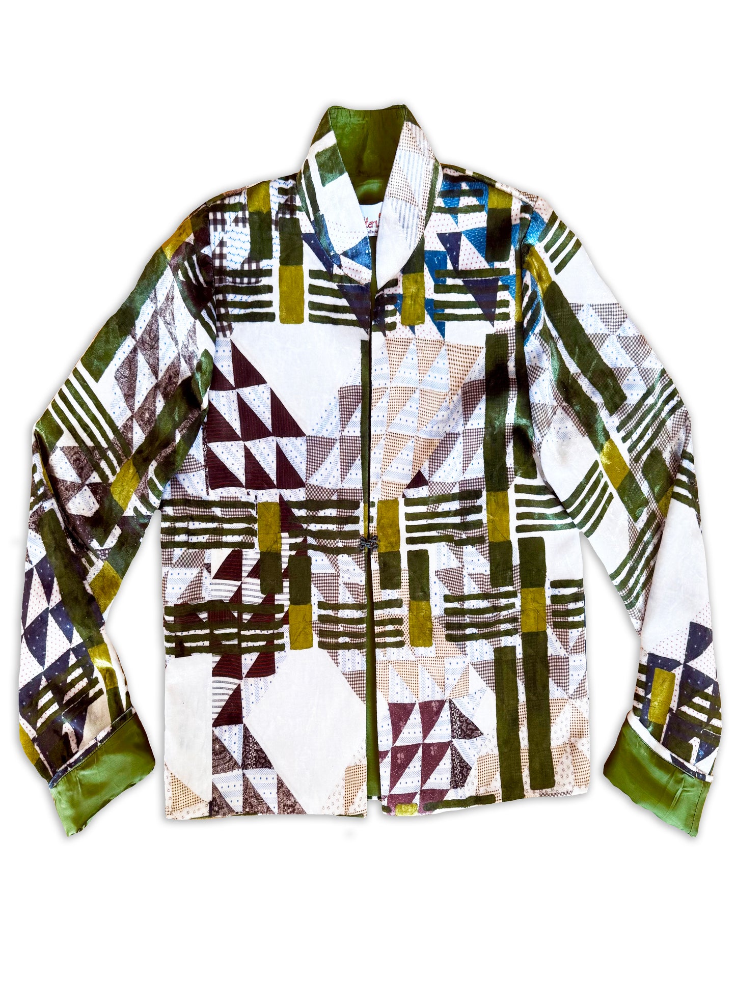 Urban Cross-Over in Forest Greens Velvet Jacket