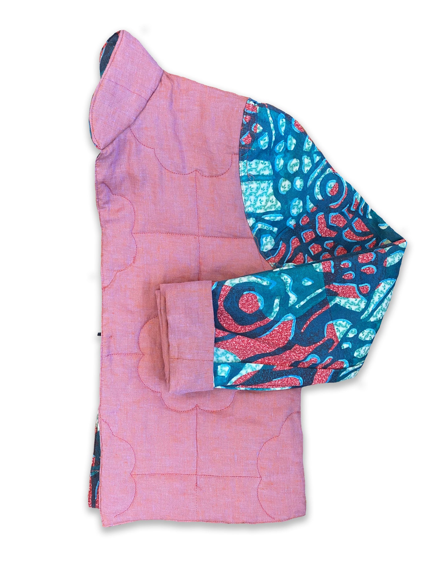 Surrealism in Flight- Reversible Quilted Barn Jacket