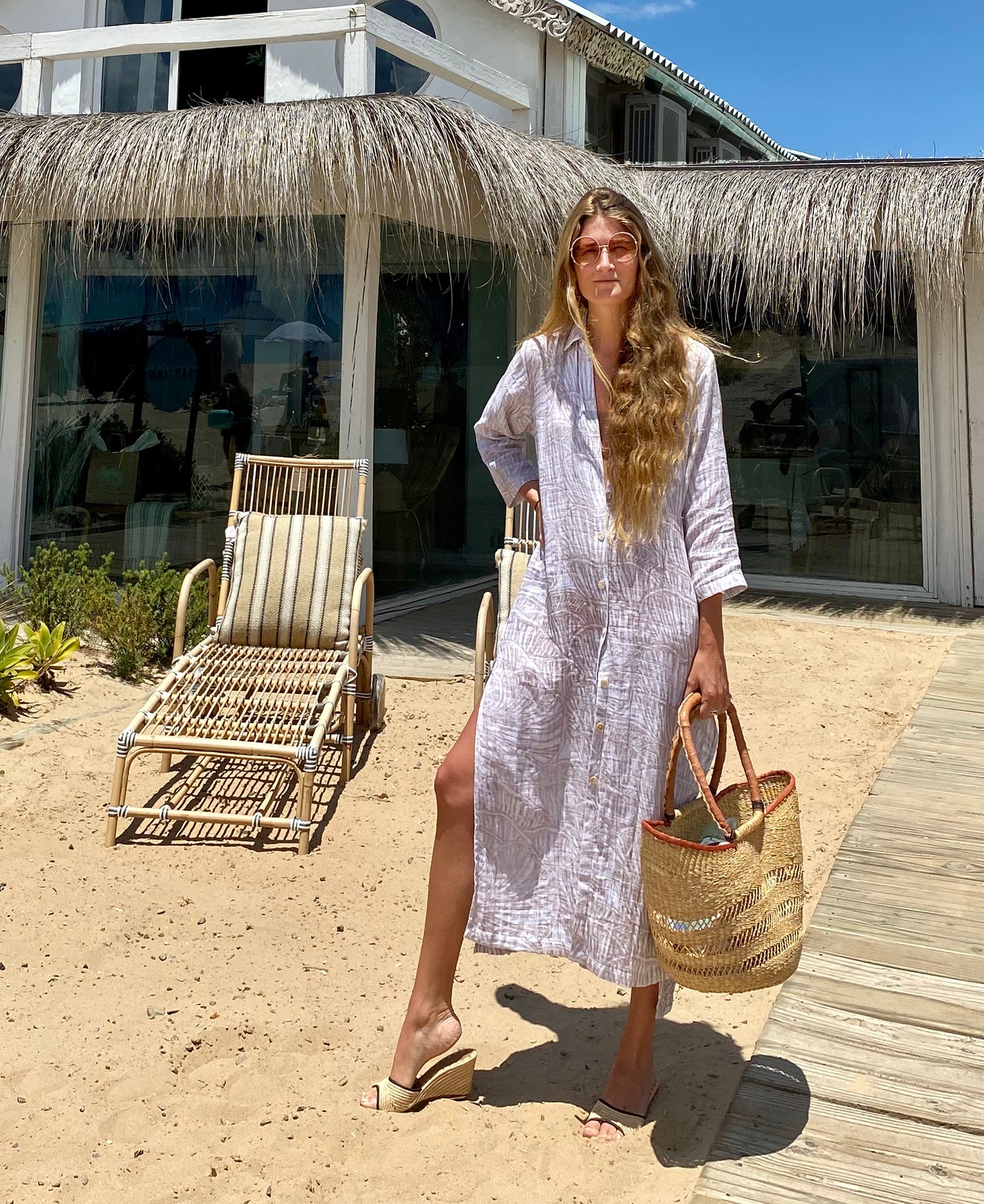 Serene Maximalism Gauze Panel Tunic