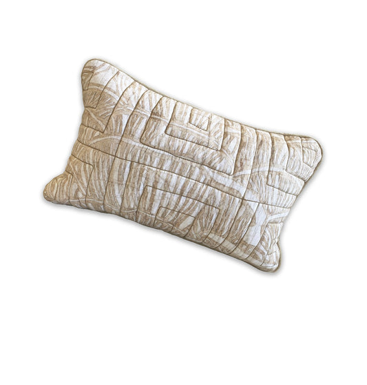 Serene Maximalism Quilted Lumbar Decorative Pillow