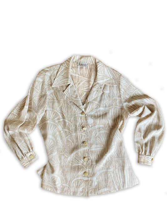 Serene Maximalism 70's Button Down Blouse