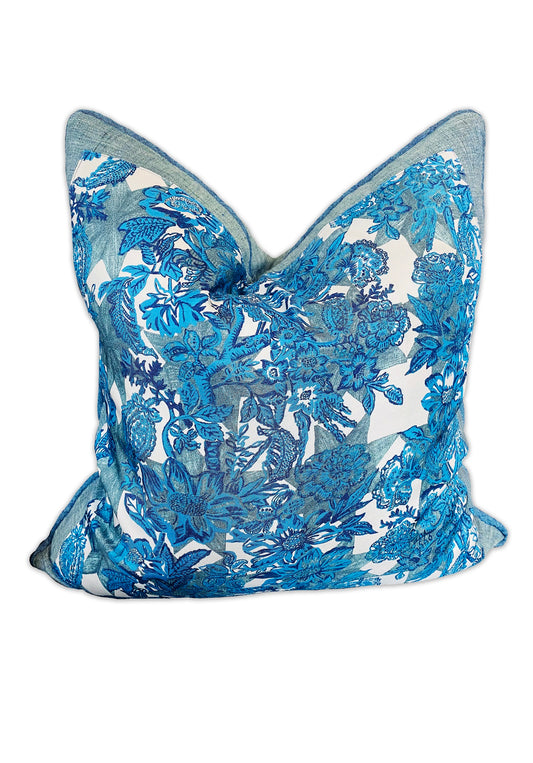 Whimsi Small Scale Silk Applique Decorative Pillow